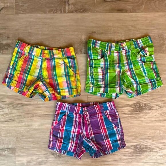 Hello Gorgeous Girls Plaid Shorts Set of 3 Size 5 - Picture 6 of 7